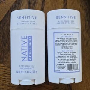 2 Native Cotton And Lily Whole Body Deodorant Sensitve
